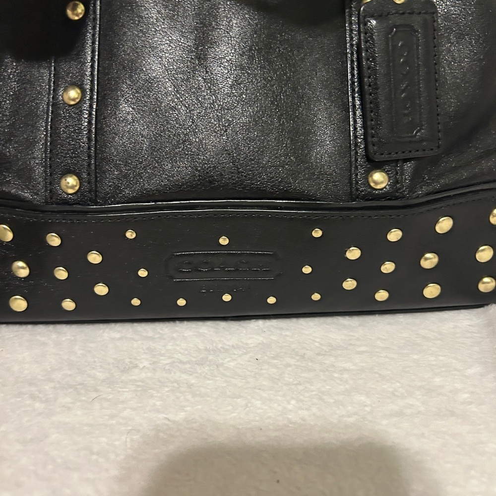 Studded Coach Shoulder Bag - Picture 2 of 14